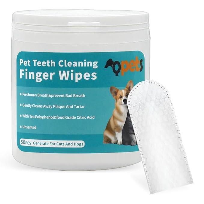 Disposable Dental Finger Wipes for Pets – 50 Count (Pack of 1)
