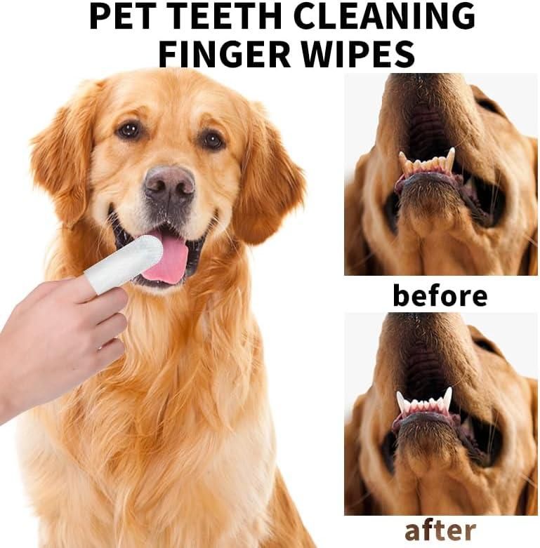 Disposable Dental Finger Wipes for Pets – 50 Count (Pack of 1)